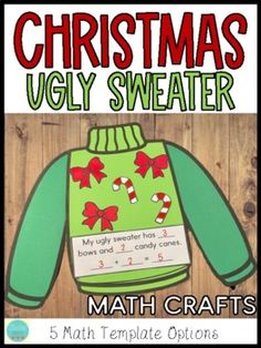 christmas ugly sweater math craft for kids