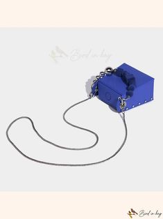 Bird in Bag - Klein blue bag cigarette case bag design women's bag bag mini pearl small square bag new small bag Blue Rectangular Box Bag For Daily Use, Blue Rectangular Case Box Bag For Daily Use, Blue Pouch Box Bag For Mobile Phone, Blue Mobile Phone Pouch Box Bag, Trendy Blue Rectangular Case Bag, Trendy Handheld Box Bag Gift, Trendy Square Evening Bag As Gift, Trendy Square Evening Bag For Gift, Rectangular Blue Phone Bag For Daily Use