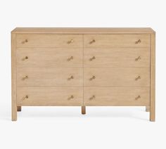 the chest of drawers is made from wood and has five drawers on each side, with two