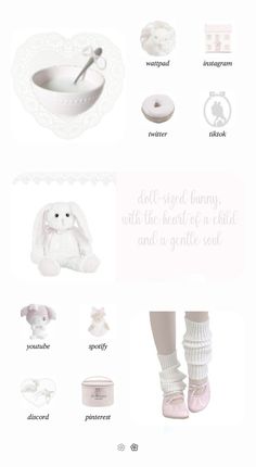 an image of baby items and their names