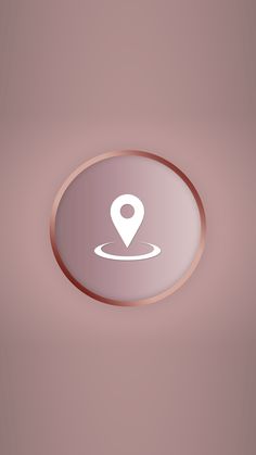 a white circle with a pin on it and a pink wall in the background,