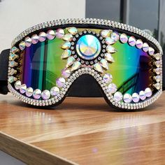 The Festival Holographic Crystal Rave Goggles are a true fashion statement. They effortlessly blend futuristic aesthetics with a touch of elegance, making them an essential accessory for any trendsetter. Whether you're rocking them at Burning Man, Coachella, or any other event, you'll instantly stand out from the crowd. Luxury Masks And Prosthetics For Costume Party And Festivals, Cheap Carnival Party Costume Accessories, Cheap Rave Costume Accessories For Party, Cheap Rave Party Costume Accessories, Cheap Novelty Carnival Costume Accessories, Cheap Costume Accessories For Cosplay Carnival, Festival Accessories Cochella, Elements Festival, Africa Burn