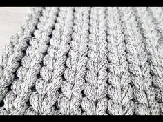 a close up view of a knitted blanket