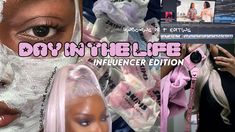 a collage of photos with the words, day in the life influence edition on it