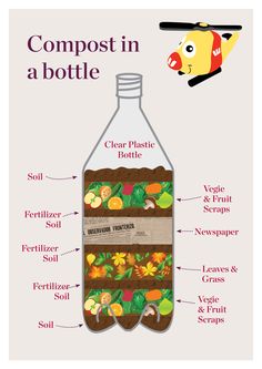 a bottle filled with lots of different things