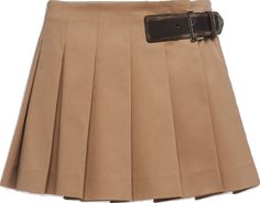 Prada Clothes, Prada Skirt, Leather Kilt, Christian Louboutin Women, Brown Skirts, Triangle Logo, Cotton Skirt, Womens Clothing Sizes, Kilt