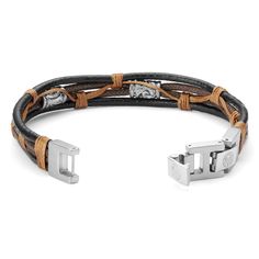 Brown & Black Leather Icon Bracelet | In stock! | Lucleon Luxury Brown Leather Everyday Bracelet, Luxury Brown Leather Bracelet, Elegant Style, Rugged Brown Leather Bracelet, Mens Learher Bracelet, Luxury Hand-tooled Brown Bracelet, Wooden Jewelry Stand, Leather Cord Bracelets, Mens Bracelets, Black Leather Bracelet