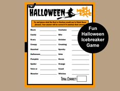 a halloween party game for kids to play