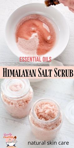 Clean And Clear Face Scrub, Himalayan Body Scrub Diy, Pedicure Scrub Diy Recipes, Himalayan Salt Body Scrub Diy, Himalayan Salt Scrub Diy Recipe, Diy Body Scrub Recipes How To Make, Foaming Body Scrub Diy, How To Make Salt Scrub, How To Make Bath Scrubs