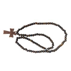 Introducing our exquisite 100 Beads Olive Wood Prayer Rope, a symbol of faith and devotion, meticulously handcrafted for men of strong belief. This Orthodox Christian Necklace is not just a piece of jewelry; it's a tangible expression of your spirituality. Crafted with care, this necklace features 100 dark brown varnished olive wood beads. Each bead, uniquely irregular in shape, carries the warmth and character of the olive wood, which is highly regarded in Christian tradition for its connection Spiritual Wooden Beads Jewelry For Blessing, Spiritual Jewelry With Wooden Beads For Blessing, Spiritual Black Beaded Necklaces, Brown Beaded Spiritual Rosary, Beaded Brown Rosary Gift, Brown Beaded Rosary As Gift, Brown Beaded Rosary Gift, Brown Hand-strung Rosary As Gift, Adjustable Spiritual Cross Necklace