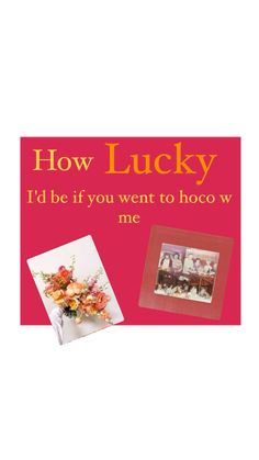 the cover of how lucky i'd be if you went to hoco - w