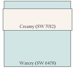 a blue and white color scheme with the words creamy sw 702