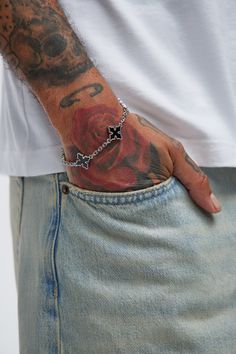 Available In Silver/Black. Wrist Size 8 Cross Pendants Imported | Mens More Than Blessed Bracelet in Silver/Black by Fashion Nova Silver Accessories Men, Men’s Jewlery Silver, Men’s Bracelet Designs, Guy Birthday Gifts, Men’s Accessories, Men’s Bracelet, Masculine Bracelets, Men Jewelry Bracelet, Men Bracelet Silver