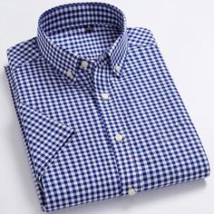 Showcasing a minimalistic design that elevates its appeal, this striking button-down shirt for men is the perfect pick for holidays or weekend getaways. Tailored from exceptional quality cotton, this attractive striped shirt features an eye-catching plaid pattern that gives out a youthful vibe. Fitted with short sleeves, a suave square collar and a single patch pocket for small items, this regular fit shirt offers endless comfort and looks trendy too!Specifications Style: Casual Sleeve Style: Re Casual Plaid Shirt, Slim Fit Mens Shirts, Plaid Shirts, Striped Short Sleeve Shirt, Mens Boots Fashion, Mens Formal, Summer Cotton, Slim Fit Men, Men's Coats And Jackets