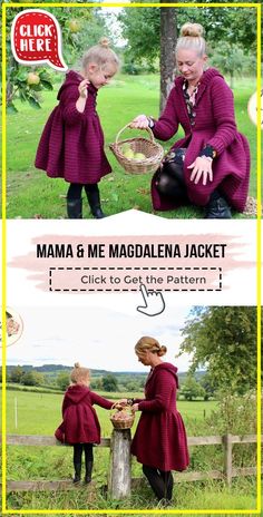 Magdalena Jacket Crochet, Mommy And Me Crochet Patterns Free, Crochet Kids Cardigan Pattern Free, Crochet Kids Clothes, Mommy And Me Crochet, Crochet Patterns For Kids, Kids Poncho Pattern, Toddler Crochet Patterns, Crochet Jacket Pattern