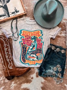 Fits true to size and is a unisex fit 100% Cotton These are a mineral wash Model wears a small and is a size 4/6 and 5'8" Recommended Sizing: Small - 2/4/6 Medium - 8/10 Large - 12/14 XL - 16 Western Shopping, Country Jam, Nashville Outfits, Country Outfits, Western Outfits, Western Style, Western Wear, Cute Casual Outfits, Boho Outfits