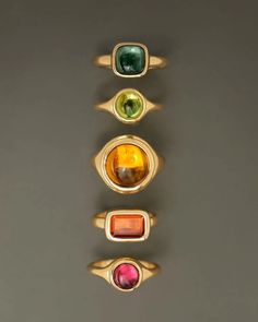 The Duchess by George Rings - Peridot Cabochon in solid 18k yellow gold Gem Stone Rings, August Birthdays, Colorful Rings, Gem Rings, No Apologies, Sweet Ring, Family Jewels, Colorful Accessories, Dope Jewelry