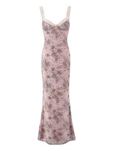 Mauve Floral Print Dress For Garden Party, Elegant Pink Floral Dress For Daywear, Mauve Sleeveless Dress With Floral Print, Feminine Mauve Dress For Garden Party, Pink Floral Dress For Evening, Pink Floral Print Dresses For Daywear, Pink Sleeveless Floral Dress For Daywear, Fitted Mauve Floral Print Dress, Elegant Pink Floral Dress With Rose Print