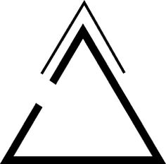 a black and white photo of a triangle