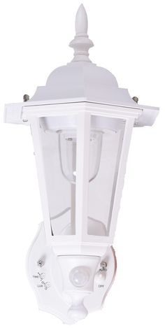 This LED Outdoor Wall Sconce is perfect for porches, doorways or around the house - beautiful and classically designed piece, looking as good in the daytime as they do at night, and they can be mounted anywhere.. No electrician required, get light where you need without having to run electric wires.. The durable, weatherproof housing is accented by real glass panels and a mirrored rear reflector that increases the apparent brightness of the bulbs.. The motion activated function helps to dissuade intruders on your property at night, while providing convenient lighting for you as well.. Simply identify the perfect location to mount the light, then use the included hardware to attach the back cover to the chosen surface.. 2 super bright Surface Mount LEDs produce a cool white light (~5000K) a Led Outdoor Wall Lights, Wall Ceiling Lights, Dusk To Dawn, Commercial Lighting, Electric Lighter, Outdoor Wall Lights, Picture Light, Motion Sensor, Outdoor Wall