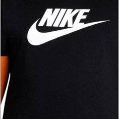 Black Xs, Waist Length Nwt Original Nike T-Shirt Sporty Black Tops With Logo, Black Casual T-shirt With Logo, Nike Sporty Top With Logo, Sporty Nike Top With Logo, Nike Black Tops With Logo Print, Nike Black Summer T-shirt, Basic Black Nike Top, Casual Nike Black T-shirt, Casual Black Nike T-shirt