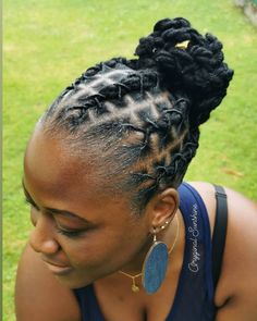 Simple Dreadlocks Styles, Marley Locs, Loc Updos, Natural Extensions, Grey Hair Remedies, Loc Bun, Loc Ideas, Flat Twist Hairstyles, Black Hair Updo Hairstyles