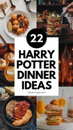 harry potter dinner ideas with text overlay