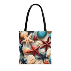 "This practical, high-quality tote bag is available in three sizes. All-over print provides comfort with style at the beach or out in town. Made from reliable materials, lasting for seasons. .: 100% Polyester .: Boxed corners .: Black inner stitching, transparent thread on hems. .: Black cotton handles .: With non-woven laminate inside .: NB! Size tolerance 0.75\" (1.9 cm))" Beach Season Gift Tote Shoulder Bag, Beach Season Gift Tote Bag, Large Capacity Beach Bag As A Gift, Multicolor Beach Bag For Beach Season Gift, Multicolor Beach Bag As Beach Season Gift, Sister Valentine, Mom Tote Bag, Valentines Presents, Gift For Sister