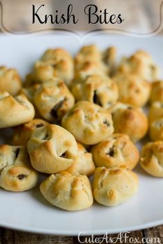 a white plate topped with mini danish bites