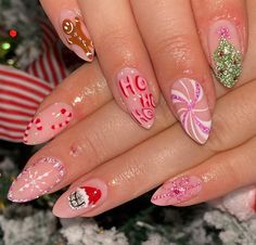 Red Christmas Nails, Christmas Gel Nails, Christmas Nails Acrylic, Festival Nails, Xmas Nails, Christmas Nail Designs, Christmas Nail, Christmas Nail Art, Gorgeous Nails