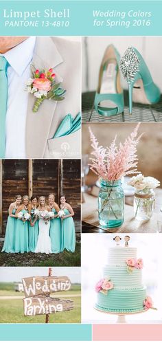 a collage of photos with the words wedding party written on them and flowers in vases