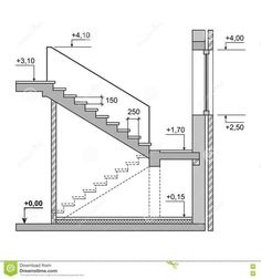 an illustration of stairs and handrails with measurements