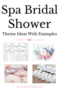 the spa bridal shower theme is featured in this post - it - yourself guide