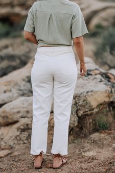 The color block twill denim pants are a subtle way to mix up your go-to pants. Pair these with nearly any top for an elegant casual look. The straight leg fit make in comfy for all day wear. 100 Cotton Outdoor Model Measurements: Hips 40.5” Waist 27.5” Bust: 34”, Height 5’7.5, wearing a size small Studio Model Measurements: Hips 34” Waist 25” Bust 32” Height 5’6.5, wearing a size small Trendy Straight Cropped Cotton Jeans, Trendy Cotton Mom Fit Cropped Jeans, Casual White Tapered Leg Cropped Jeans, Chic Cropped Straight Cotton Jeans, Trendy Relaxed Fit Straight Cropped Jeans, Trendy Relaxed Fit Cropped Straight Jeans, Chic Cropped Cotton Jeans With Tapered Leg, Chic Cropped Tapered Leg Cotton Jeans, Chic Cropped Jeans With Tapered Leg