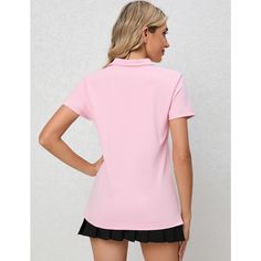 Elevate your sporty wardrobe with the KOJOOIN Women's Polo Shirt, designed for both style and performance. This short-sleeve top features a vibrant floral print, perfect for adding a splash of color to your athletic or casual outfits.

- Material: Polyester Spandex blend for stretch and comfort
- Features: Moisture-wicking, quick-dry fabric keeps you cool and dry; side vents hem for enhanced mobility
- Gender: Female
- Suitable for: Golf, tennis, pickleball, work, lounge, and daily wear

The lig Fitted Pink Polo Shirt With Short Sleeves, Pink Short Sleeve Sportswear T-shirt, Spring Sportswear Short Sleeve Tops, Fitted Short Sleeve Sportswear T-shirt, Sporty Short Sleeve Summer Polo Shirt, Spring Sportswear Top With Short Sleeves, Pink Moisture-wicking Short Sleeve Activewear, Casual Short Sleeve Activewear For Spring, Pink Fitted Activewear Short Sleeve