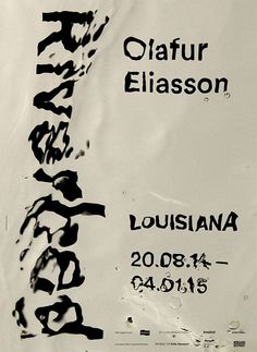 Studio Olafur Eliasson, Poster Grafico, Louisiana Museum, Banner Web, Olafur Eliasson, Moving Water, Font Graphic