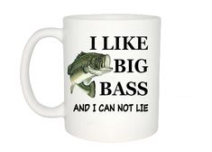 PRICES MAY VARY. This Funny Fishing Coffee Mug Is A Great Unique gift for Anybody who Loves To Fish Novelty Fishing Mug Perfect for Fisherman This Sarcastic Gag Gift I Like Big Bass and I can not Lie Coffee Mug Would Make a Great Gift For Any Occasion Fathers day , Christmas, , Valentine's Day Birthday Anniversary XMAS Party Secret Santa Gifts. Our Hilarious Coffee Cups Make a Great Gift For , Men Dad Grandpa Brother Son Husband Boyfriend Best Friend , Coworkers Friend Second Cousin And Uncles H Unique White Elephant Gifts, Novelty Cups, Boyfriend Best Friend, Funny Fishing, Gifts Fo, Valentines Day Birthday, Fishing Humor, Cup Gifts, Funny Coffee Mugs