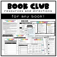 the book club resources and directions for any book