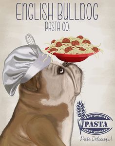 English Bulldog Pasta Cream , Dog Art Print, Wall art | FabFunky Cream Dog, Bulldog Artwork, Dog Art Print, Bulldog Art, Dog Print Art, Uk Artist, Art Print Wall, English Bulldog, Dog Art