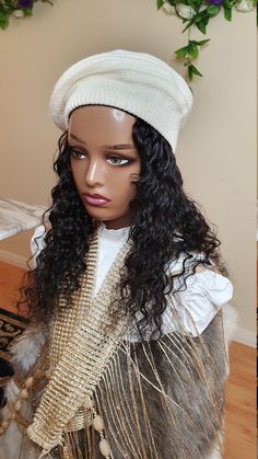 The hair used for this wig is human hair deep wave 18inches bundles Please contact me for any questions Wigs Curly Hair, Wigs Curly, Hair Hat, Wig Hat, Curly Hair Wig, Wig Human Hair, Wig Caps, Curly Wig, Hair Curly