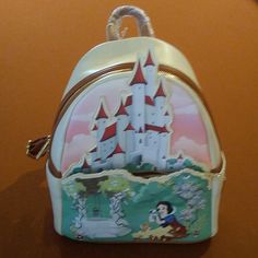 Disney Princess Snow White Backpack Made Of Vegan Leather (Polyurethane) Adjustable Straps Dimensions - 9" Wide X 10.5" Height X 4.5" Deep (Width Is Measured Across The Bottom Of The Bag) Brand New With Tags As Shown Absolutely Beautiful! Princess Snow White, Disney Princess Snow White, White Backpack, Disney Snow White, Loungefly Disney, Disney Accessories, Bag Brand, Kids Bags, Kids Accessories