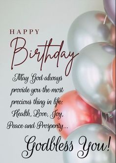 a birthday card with balloons and the words godless you