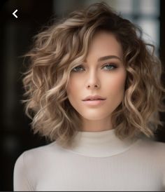 Best Short Wavy Haircuts, Medium Hair Styles Brown, One Length Bob Curly Hair, Perm On Mid Length Hair, Wavy Lob Hairstyles Mid Length, Mid Length Wavy Curly Haircuts, Med Wavy Hairstyles For Women, Over 50 Wavy Hairstyles For Women, Curly Lob Hair