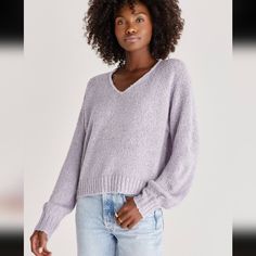 Altr'd State V Neck Purple Pullover Sweater Size: Large Approx. Pit To Pit: 23" Approx. Length From Shoulder To Bottom: 23" Color: Lilac Condition: New With Tags Features: * Has Stretch * V-Neck * Cozy * Soft * Style Sta687-23 * 100% Polyester Open To Offers! Y2k Trends Millenial Girlcore Hyperfeminine Coquettecore Preppy Cozy Softcore Cafecore Cafeaesthetic Fallvibes Pastel Knits, Boucle Knit, Tapered Joggers, Women Clothing Boutique, Layered Look, Fall Looks, Ladies Boutique, V Neck Sweater, V Neck Tops