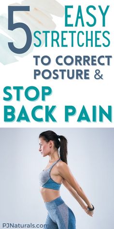 a young woman stretching for good posture Stretches For Posture, Exercises For Back Pain, Exercises For Back, Correct Posture, Back Stretches For Pain