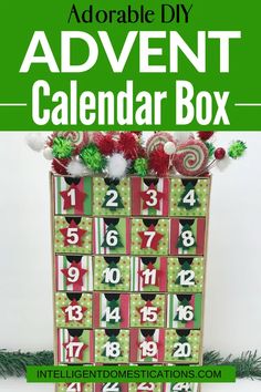 an adorable diy calendar box for christmas