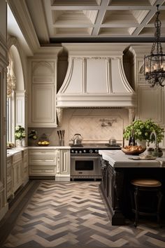 Kitchen Interior Design| Kitchen Interior Design Decor| kitchen Interior Design Modern Long Kitchens, Classic Kitchen Design Ideas, Classic Kitchen Design Luxury, Neoclassical Kitchen Design, French Chateau Kitchen, New Classic Kitchen, Modern Tuscan Kitchen, Modern French Kitchen, Neo Classic Kitchen