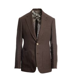 Chocolate Brown Linen Suit | He Spoke Style Brown Semi-formal Suit With Pockets, Brown Suits With Welt Pockets And Lapel Collar, Brown Suit With Pockets And Suit Collar, Brown Linen Business Suits, Brown Linen Blazer With Welt Pockets, Tailored Brown Linen Blazer, Brown Linen Suits For Business Casual, Brown Linen Blazer For Business Casual, Brown Linen Blazer With Pockets