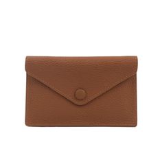 Personalized Monogram Leather Snap Style Wallet Brown Luxury Coin Purse With Card Slots, Luxury Brown Coin Purse With Card Slots, Elegant Bifold Card Holder With Coin Pocket, Versatile Leather Wallets With Card Slots, Luxury Brown Coin Purse For Formal Occasions, Classic Envelope Bags With Interior Card Slots, Classic Envelope Bag With Interior Card Slots, Elegant Bifold Card Holder With Card Slots, Versatile Brown Wallet With Card Slots