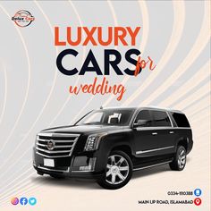 an advertisement for luxury cars for wedding